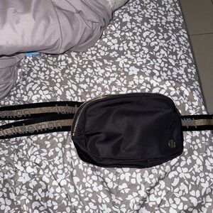 lululemon athletica Black and Gold Belt Bag